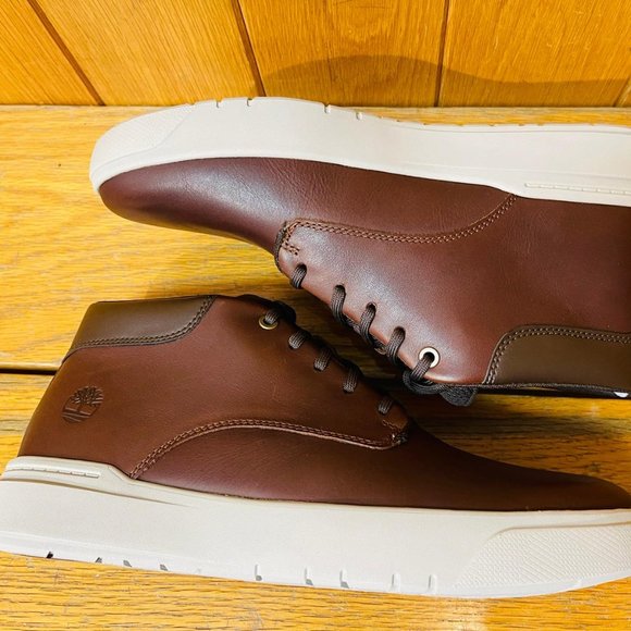 TIMBERLAND MEN\'S SENECA BAY CHUKKA MD BROWN FULL GRAIN BOOTS A5UVN SIZE : 12 main image 7